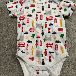 London-Themed Kids Bodysuit - White